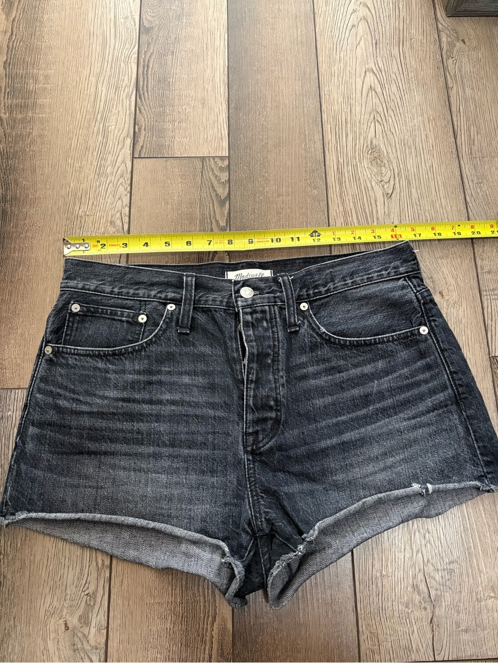 Madewell Relaxed Denim Shorts Calverley Wash Black Size 29